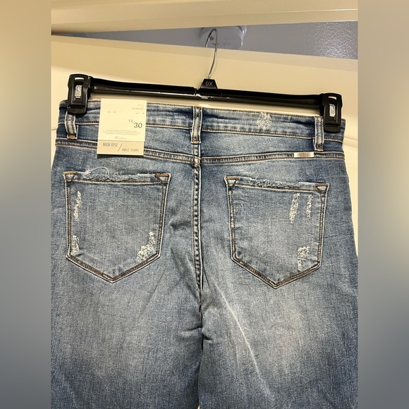 New NWT KanCan jeans distressed 13/30 high rise  ankle skinny - Picture 6 of 12